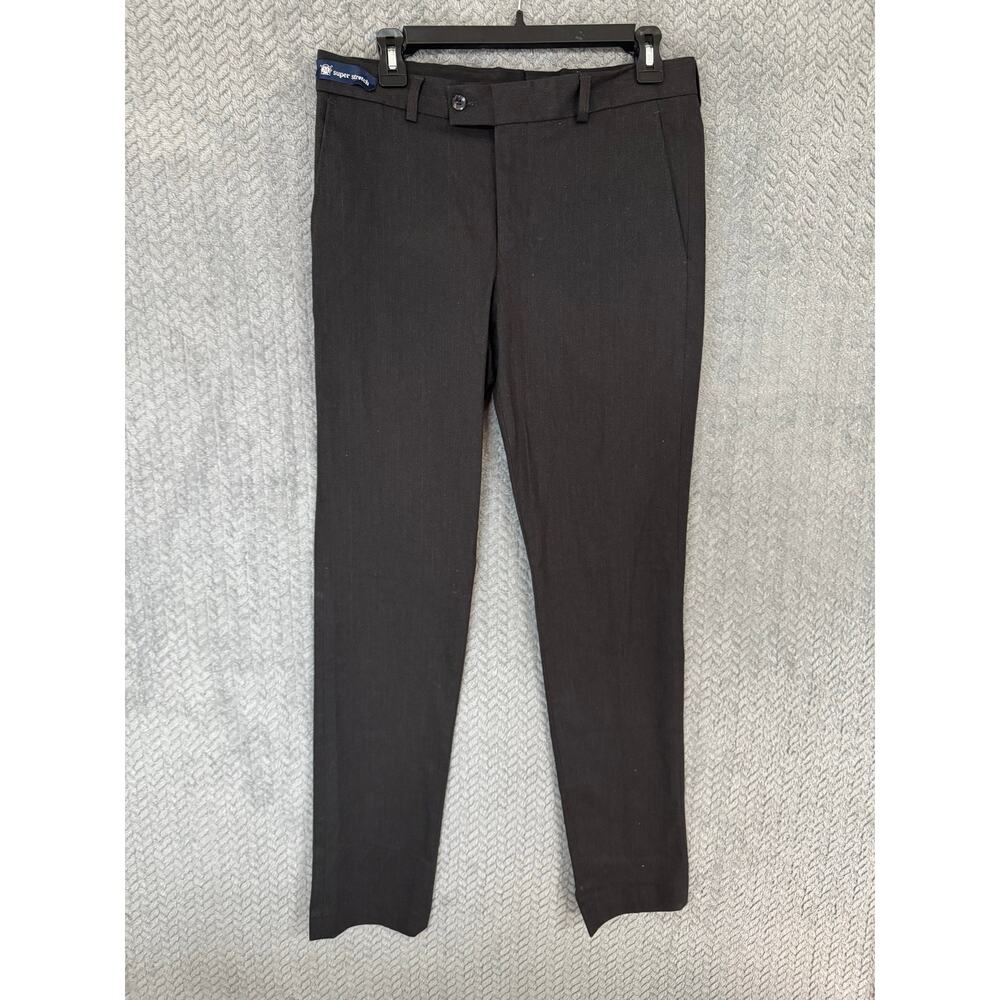 One in a Million Men’s Dress Pants Trousers Slim Fit Super Stretch Black 32